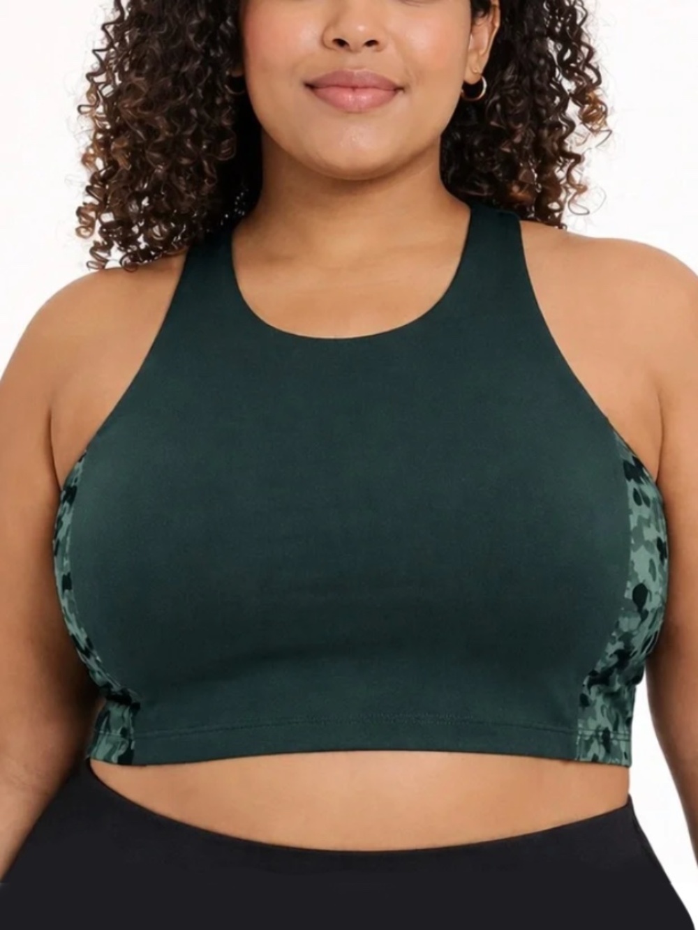 Athleta - Conscious Crop Top Serene Seaweed Green Athletic Yoga - 2X